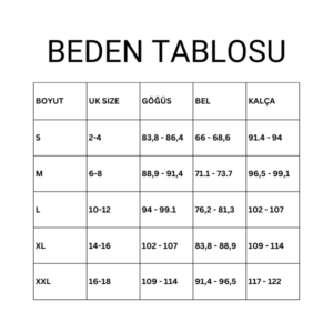 Beden Tablosu